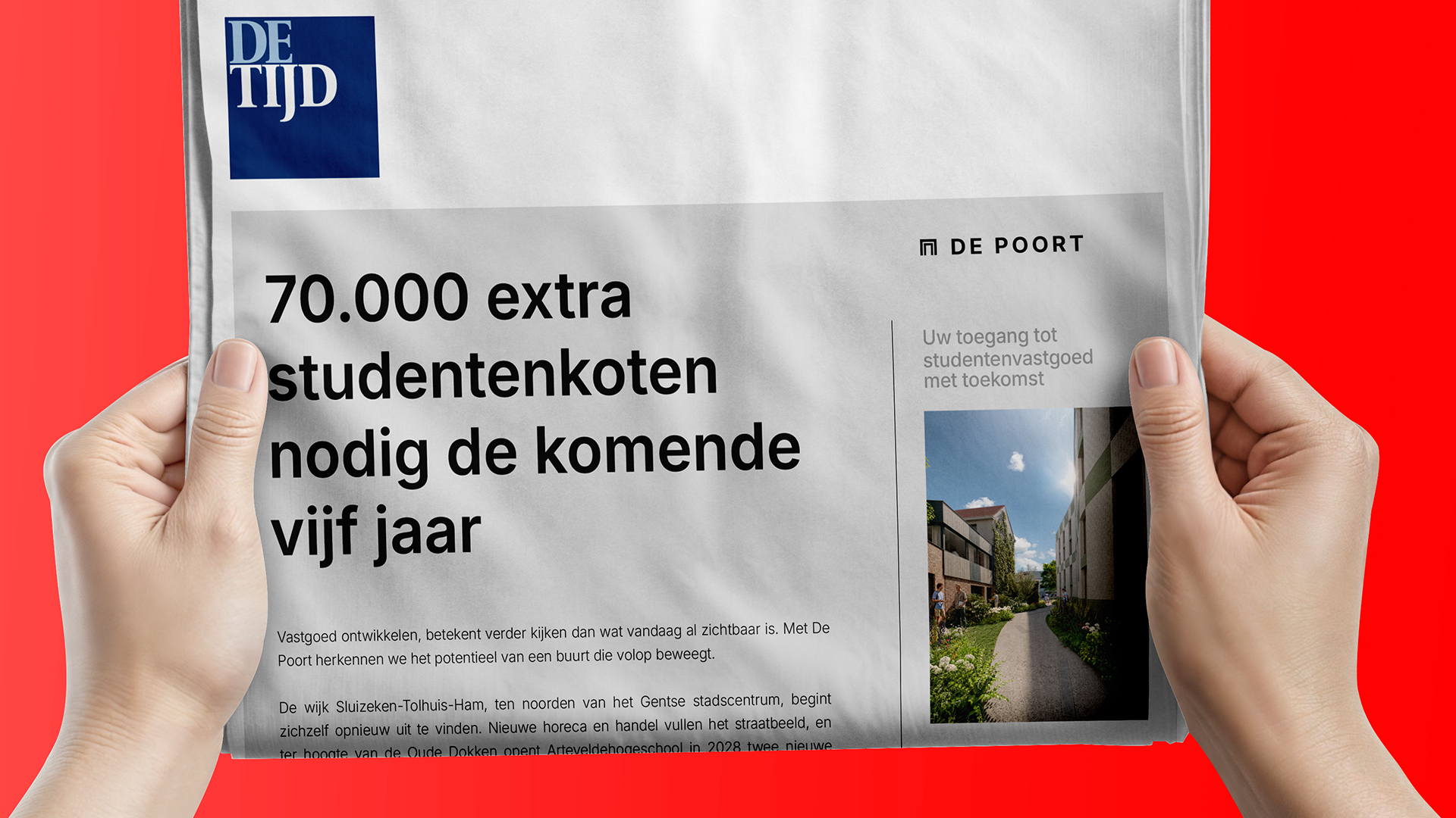 De Tijd over het tekort aan studentenkoten