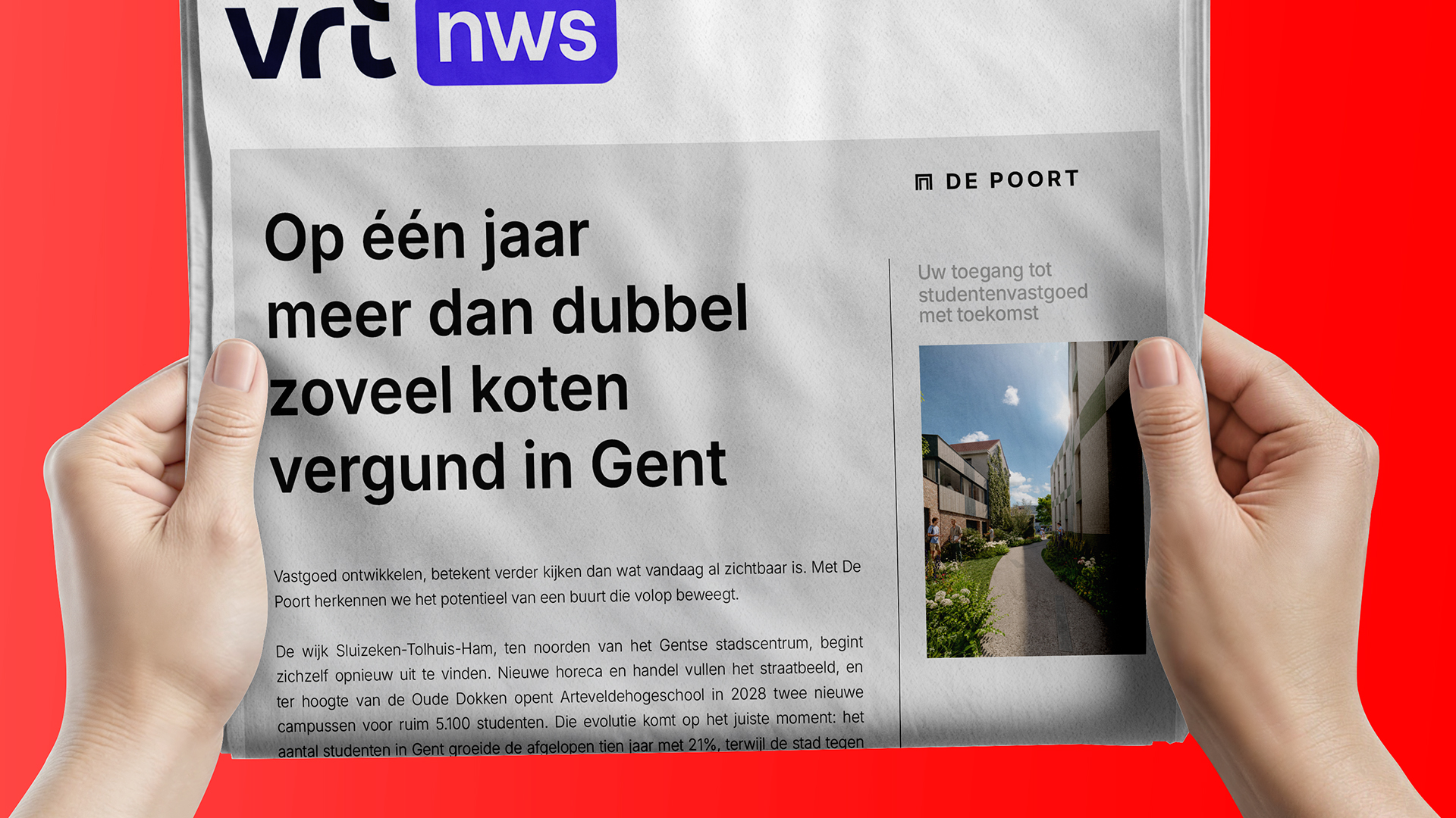 VRT NWS over het aantal vergunde koten in Gent